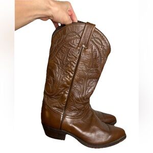 Tony Lama Men’s Vintage Leather Cowboy Boots Size 9 D Style 2988 USA Made
